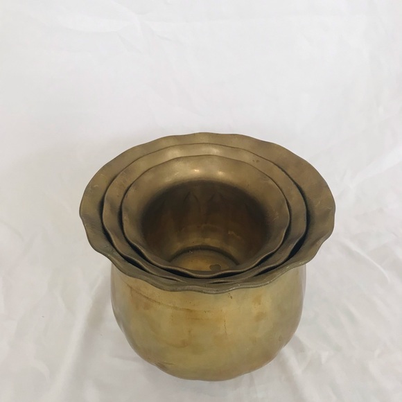 Bohemian Brass Scalloped Stacking Bowls - Picture 5 of 5